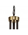 Elsie Pendant 3 Light E27, Brown Oxide/Bronze With Clear Glass Shades