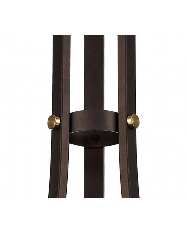 Elsie Pendant 3 Light E27, Brown Oxide/Bronze With Clear Glass Shades