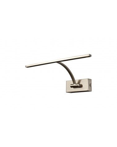 Violet Small 1 Arm Wall Lamp/Picture Light, 6W LED, 3000K, 360lm, Satin Nickel, 3yrs Warranty