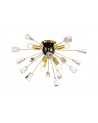Aimee Ceiling Sputnik, 6 Light E14, Brushed Gold & Gloss Black/Crystal