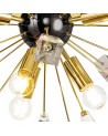 Aimee Ceiling Sputnik, 6 Light E14, Brushed Gold & Gloss Black/Crystal