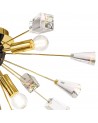 Aimee Ceiling Sputnik, 6 Light E14, Brushed Gold & Gloss Black/Crystal