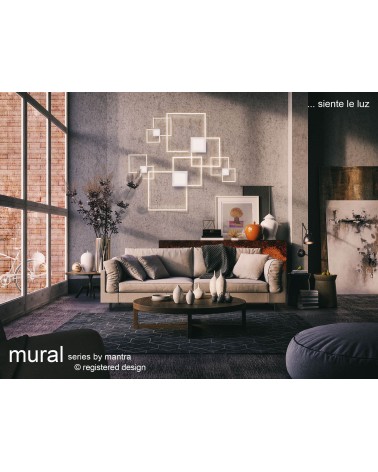 Mantra Mural Ceiling, 48W LED, 3000K, 3840lm, IP20, Matt White