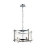 Nolan Single 46cm Pendant 4 Light E14 Polished Chrome/Clear Glass